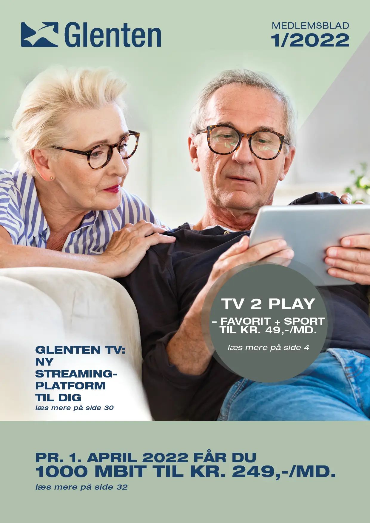 Forsiden fra Glenten medlemsblad fra 2022