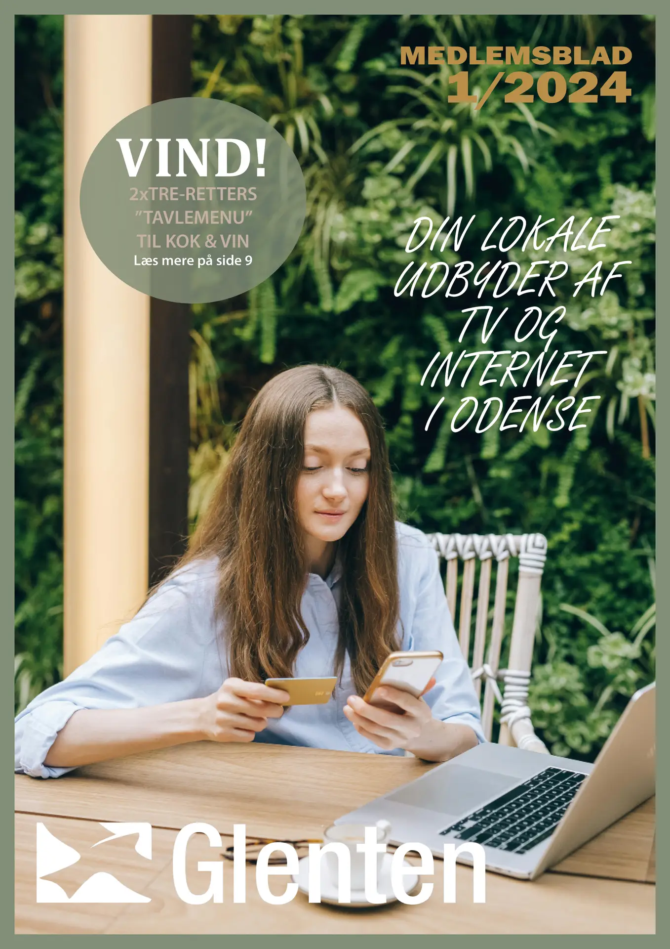 Forsiden fra Glenten medlemsblad fra april