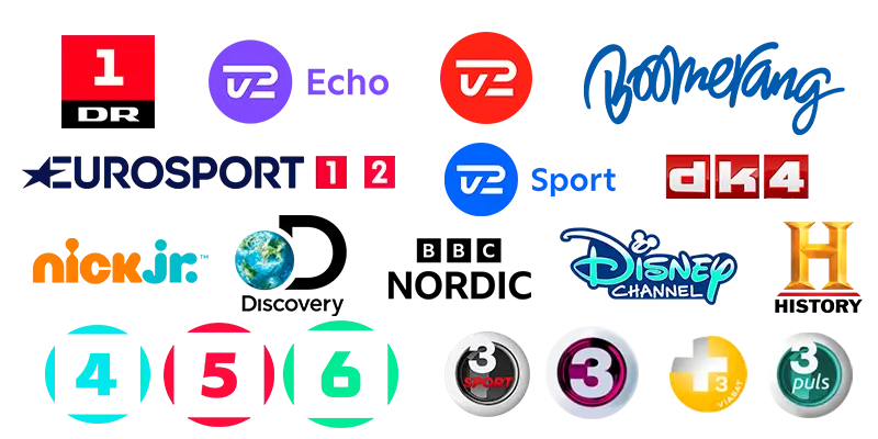 Oversigt over tv-kanaler inkluderet i Glentens tv-pakker