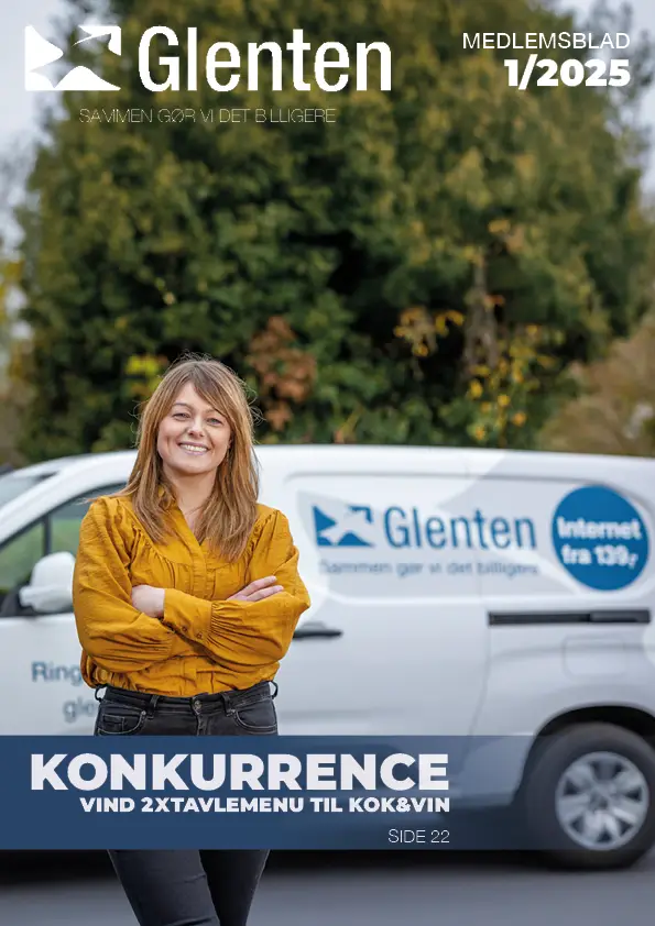Forsiden fra Glenten medlemsblad fra april